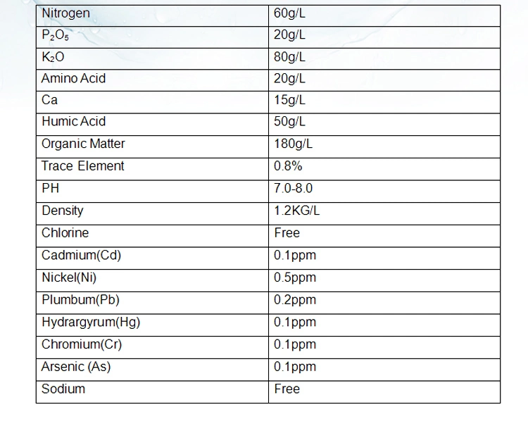 Vigohibong Humic Acid Foliar Spray NPK Liquid Fertilizers Foliar Fertilizer